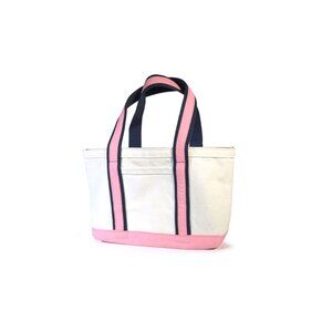VTG Morgan Stanley Scarborough & Tweed Banker Small Beige Pink Tote Rare